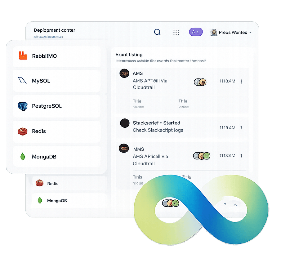 DevOps pipeline dashboard showing CI/CD automation